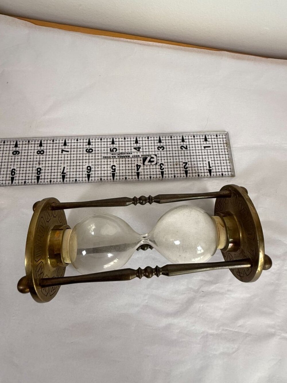 Brass Hourglass Sand Timer Zodiac Roman Numeral Gothic Astrology Curiosity Cabin - Picture 8 of 8